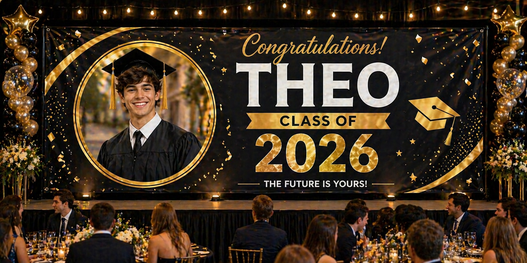 Custom Graduation Banner | Photo, Name & Fast Shipping