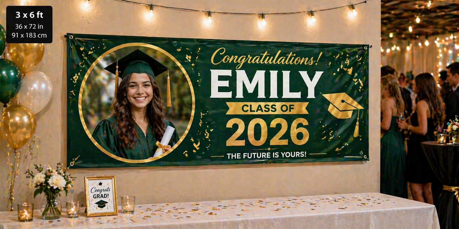 Custom Graduation Banner | Photo, Name & Fast Shipping