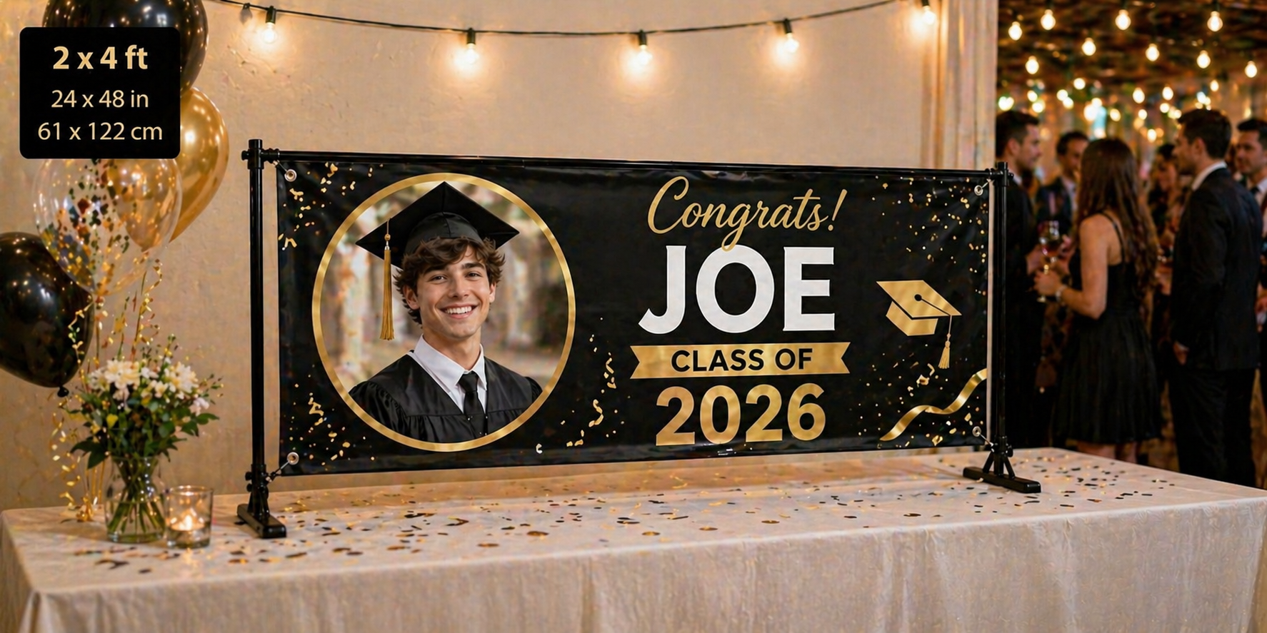 Custom Graduation Banner | Photo, Name & Fast Shipping