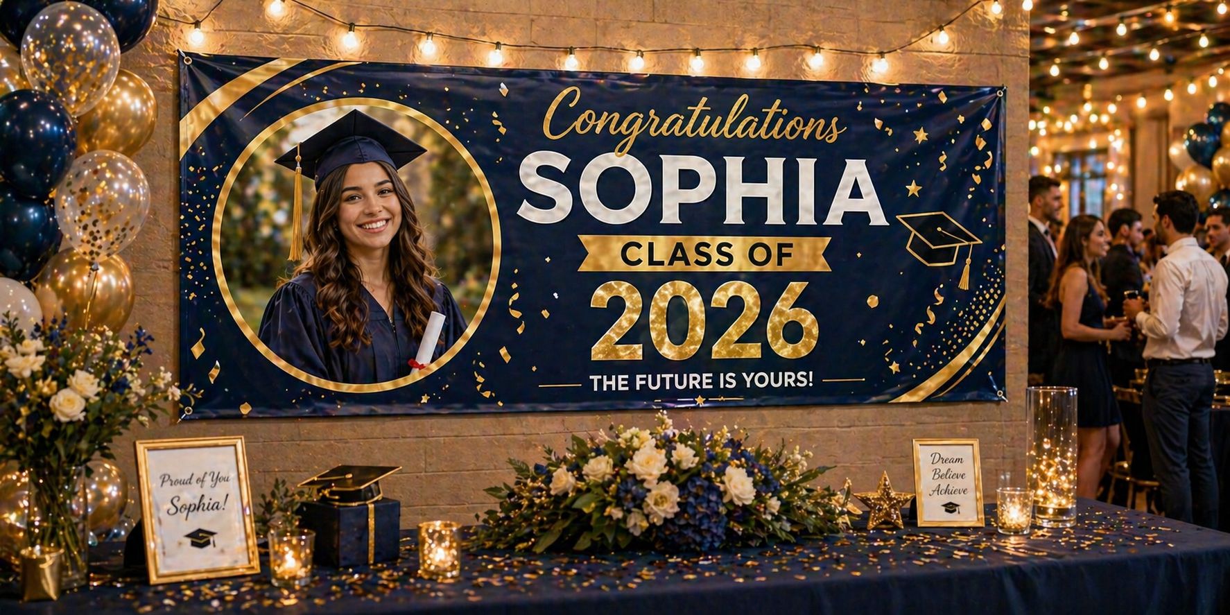 Custom Graduation Banner | Photo, Name & Fast Shipping